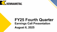 Kennametal Q4 earnings 2025