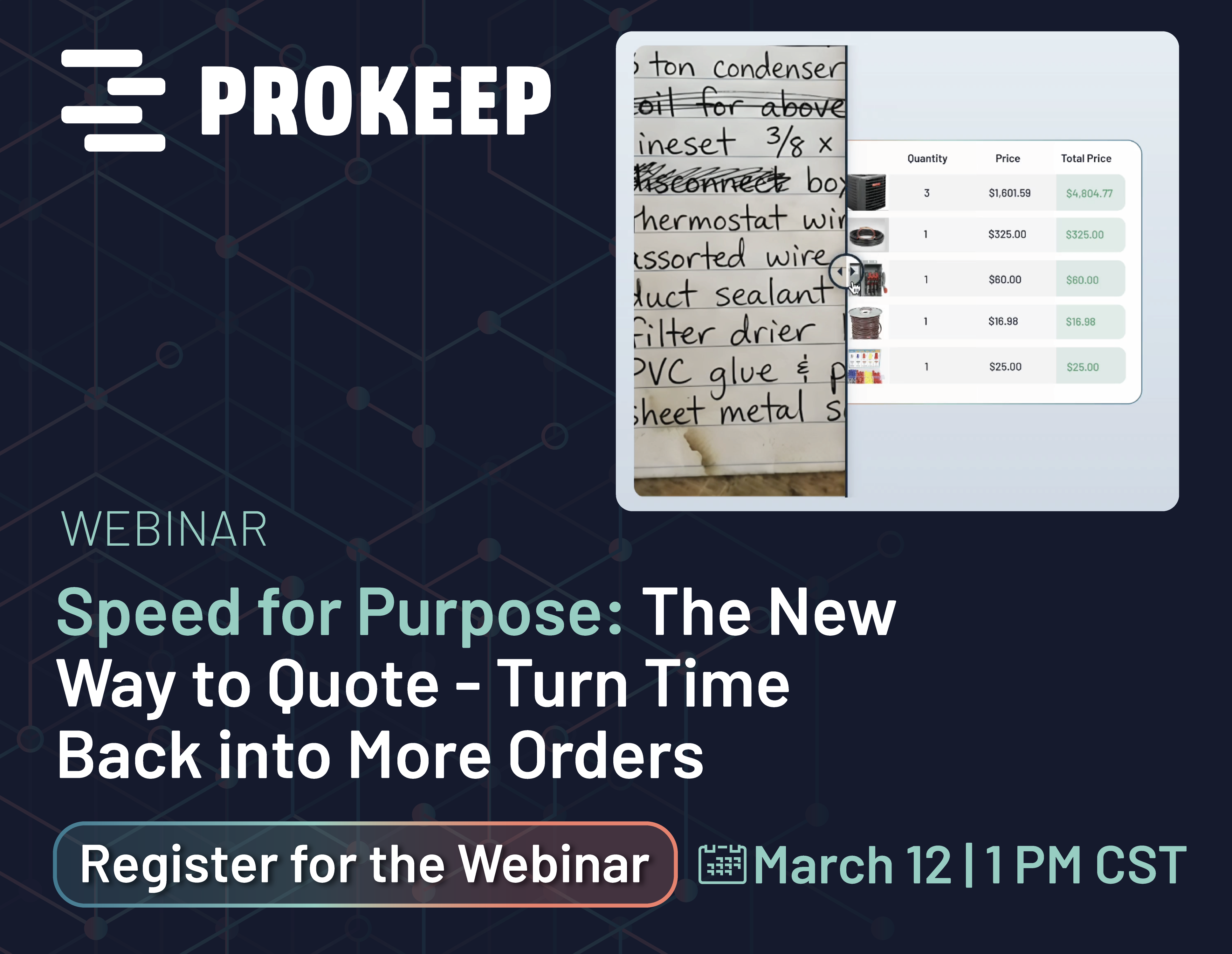 Prokeep Order Automation Webinar